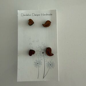 Dandelion Designs Handmade Wooden Earrings